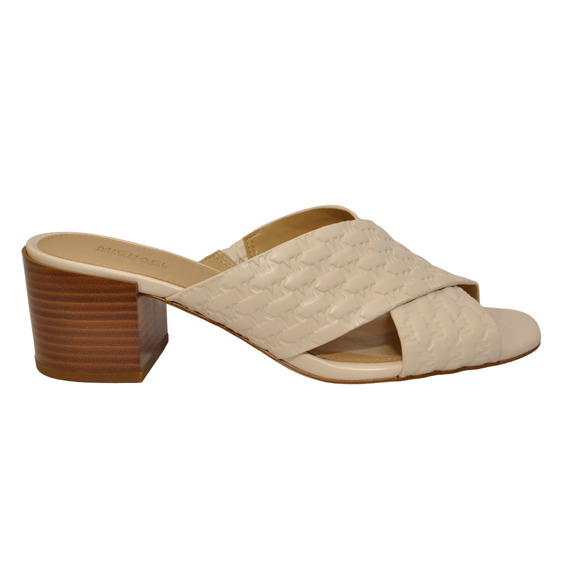 Michael Kors Colleen Mule Sandal MK Faux Leather Lt Cream 6.5/9.5/10 $175 Nib - Picture 2 of 7